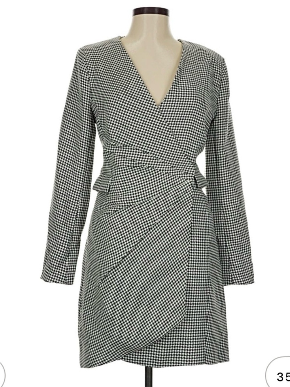 Jason Wu Black and White Houndstooth Wrap Dress *NEW* Small🖤🤍
